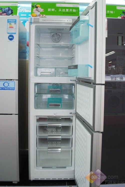 晶影玻璃门设计 西门子冰箱卖场热销 