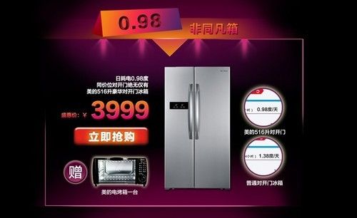 京东商城跨年盛会 买美的冰箱赢iPad 