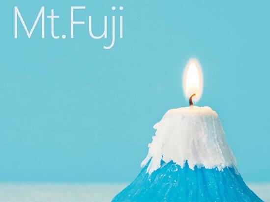创意礼物！点然后散发樱花香味的富士山蜡烛，谁不想要？