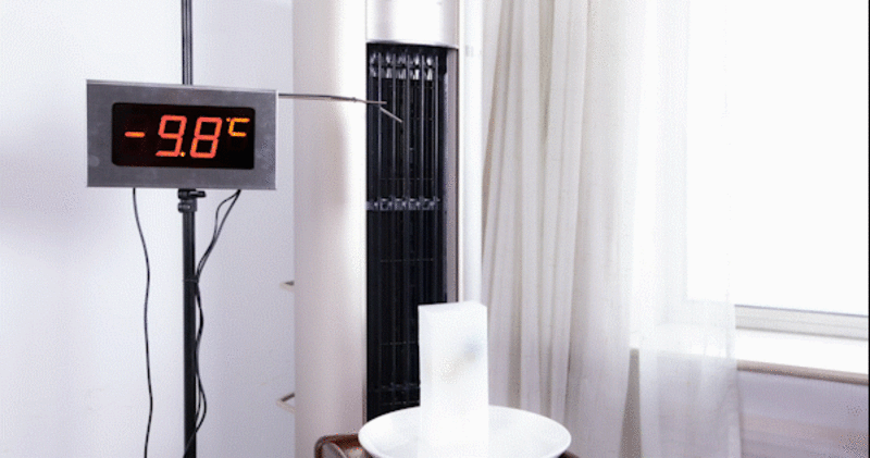 美的3P风尊柜机极寒强暖速热挑战：感受60℃温升，轻松熔化石蜡