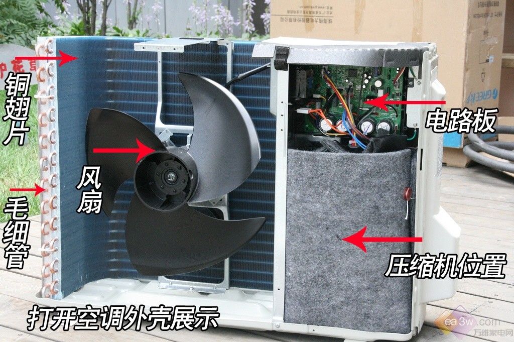 空调拆机对比图片